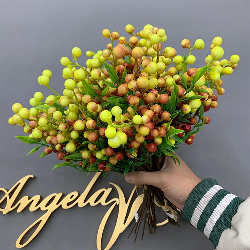 A5429 100Pcs Christmas Berry Plants Wedding Accessories Material