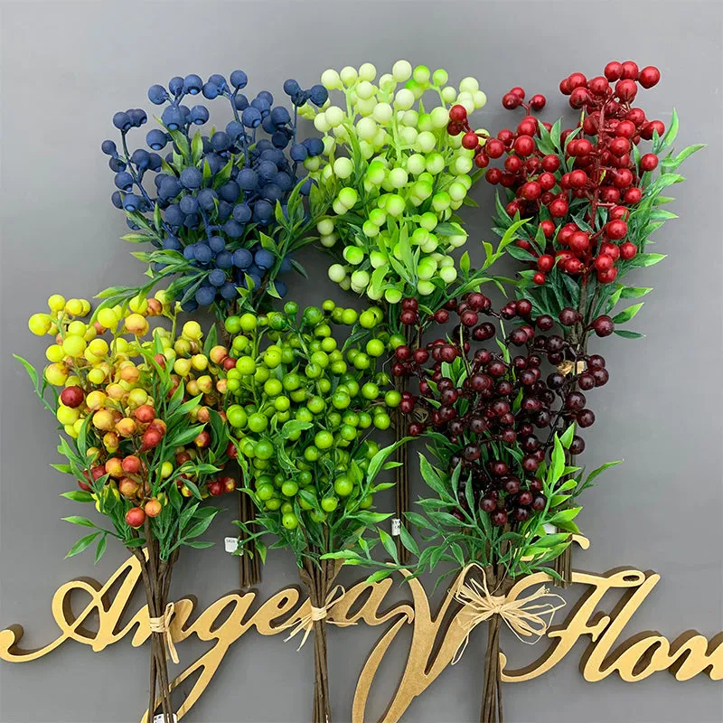 A5429 100Pcs Christmas Berry Plants Wedding Accessories Material