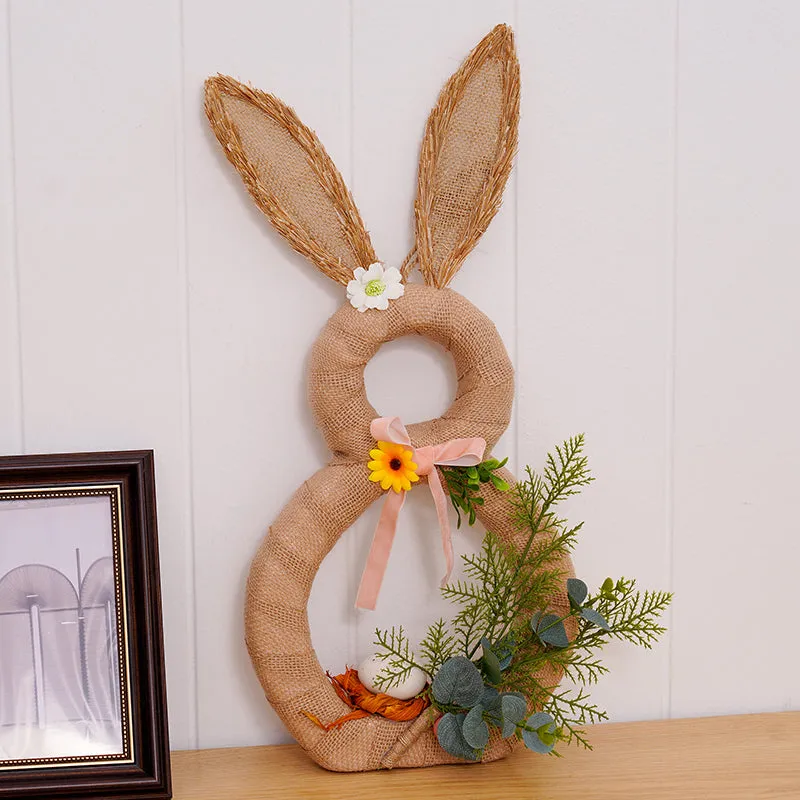 AJ209482 1.73ft Imitation Rabbit Accessories Christmas Home Window Door Hanging Decoration