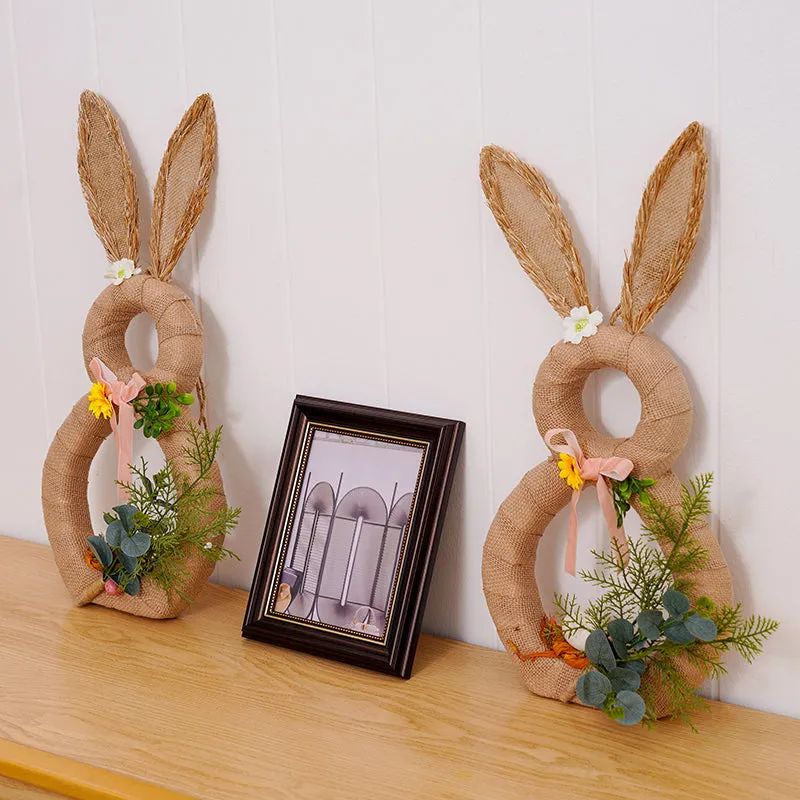 AJ209482 1.73ft Imitation Rabbit Accessories Christmas Home Window Door Hanging Decoration