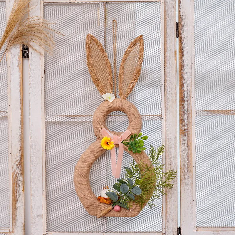 AJ209482 1.73ft Imitation Rabbit Accessories Christmas Home Window Door Hanging Decoration