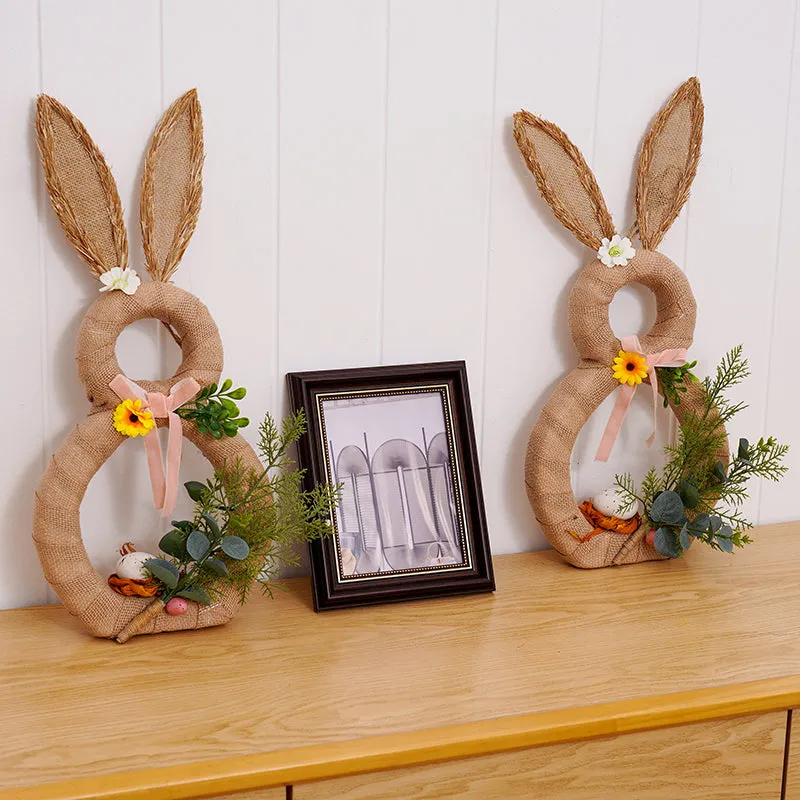 AJ209482 1.73ft Imitation Rabbit Accessories Christmas Home Window Door Hanging Decoration