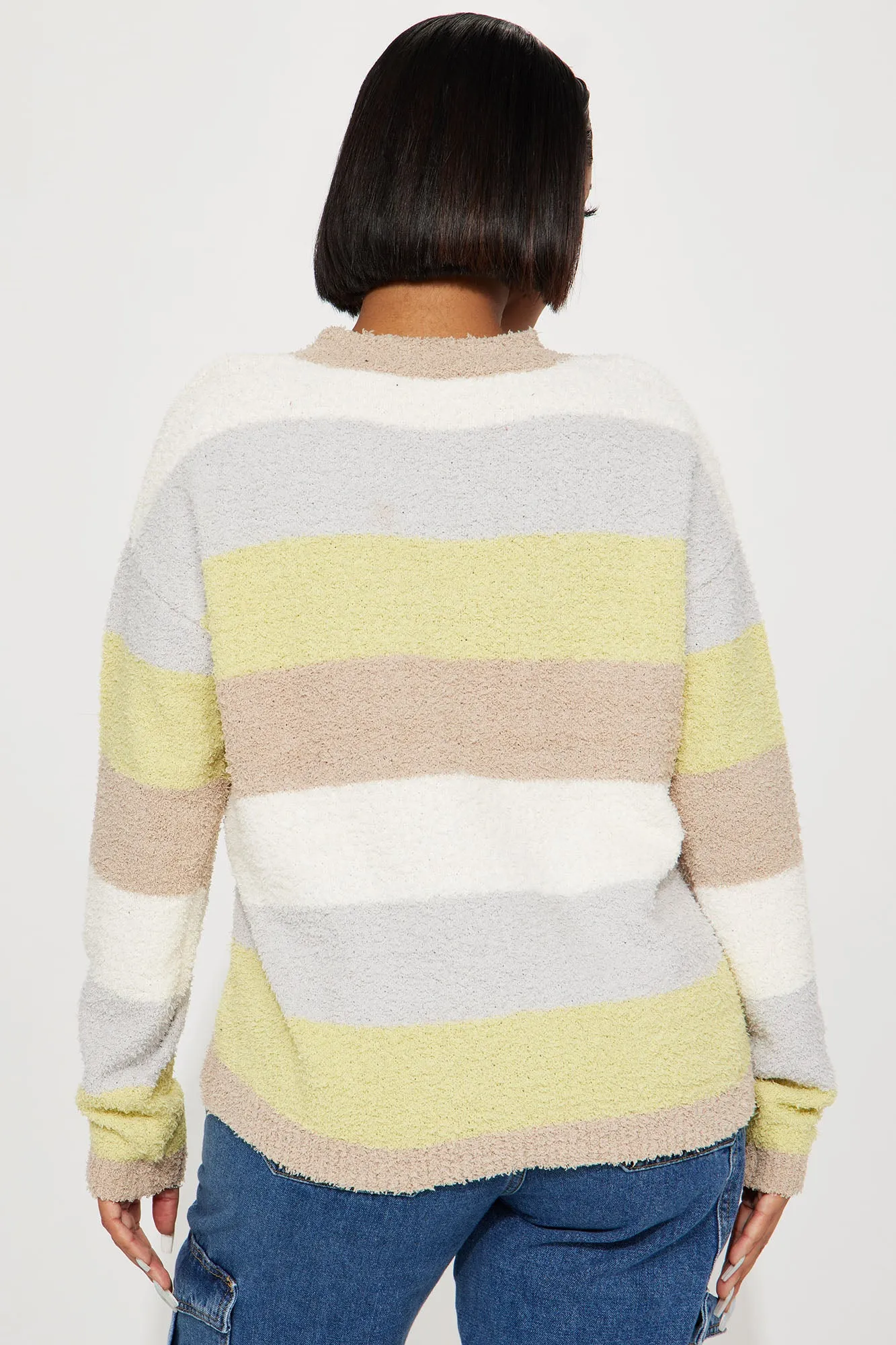 All Cozy Striped Sweater - Ivory/combo