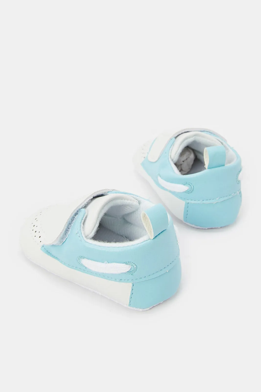 Baby Blue And White Pram Shoe