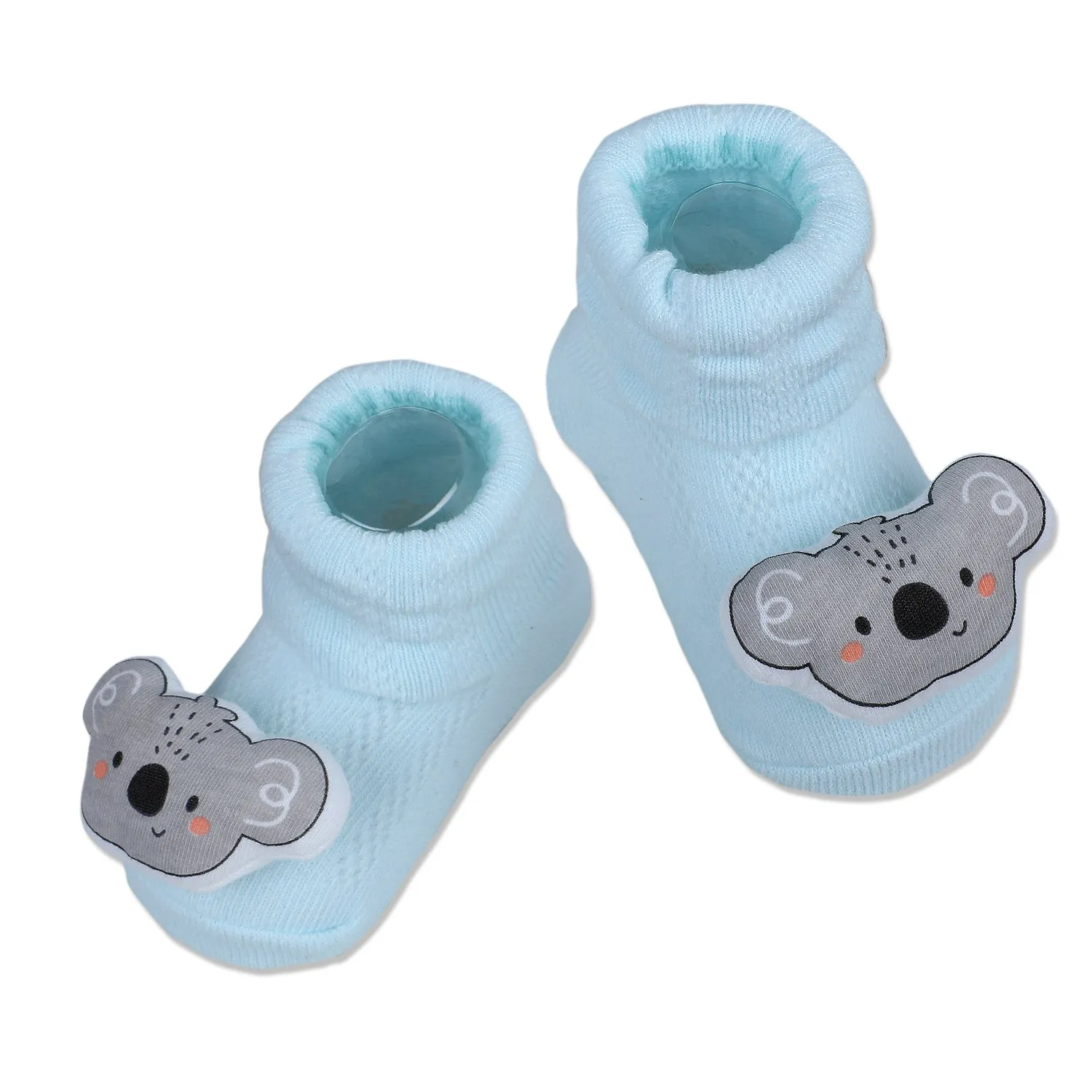 Baby Moo Cute Koala Cotton Anti-Skid 3D Socks - Blue