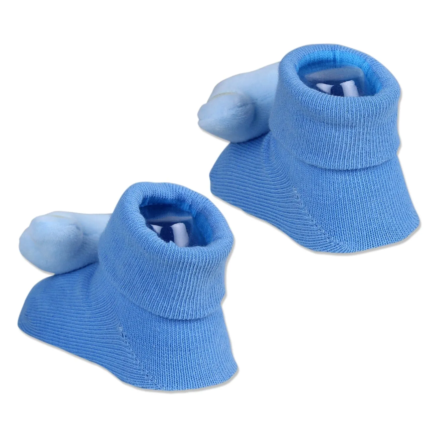 Baby Moo Koala Cotton Anti-Skid 3D Socks - Blue