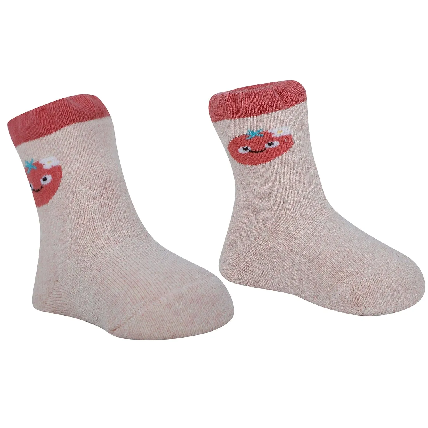 Baby Moo Tomato Soft Socks Pack of 4 - Red, Peach