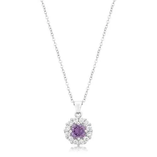 Bella Bridal Pendant in Purple