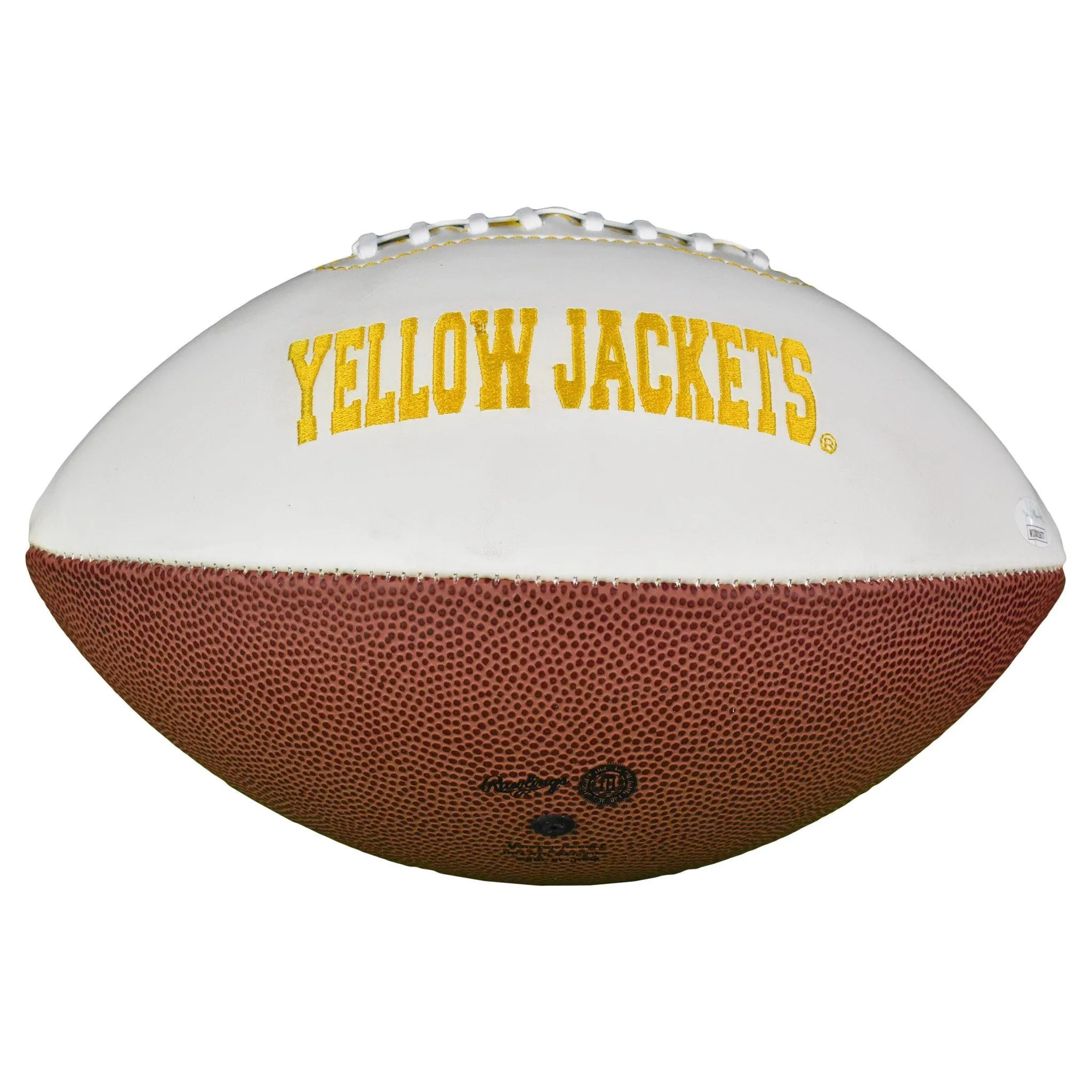 Calvin Johnson Signed Georgia Tech Yellow Jackets Official Logo Football (JSA)