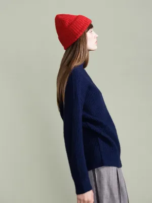 Cashmere Ribbed Beanie