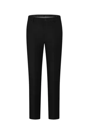 Cool and Soft Touch Multi-Way Stretch Smart Fit Plain Suit Pants with Elastic Waist Band