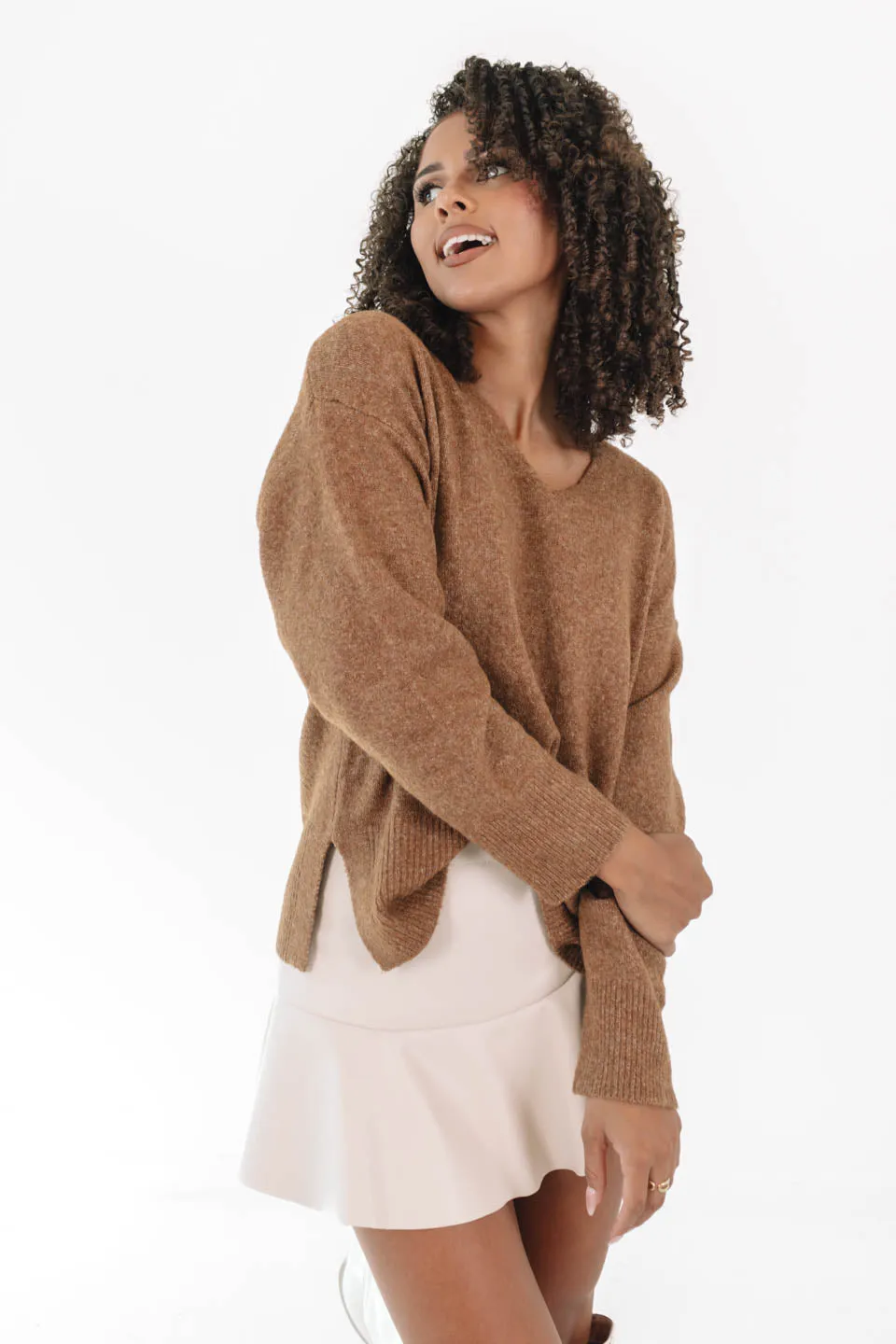 Cozy Cabin Sweater - Brown