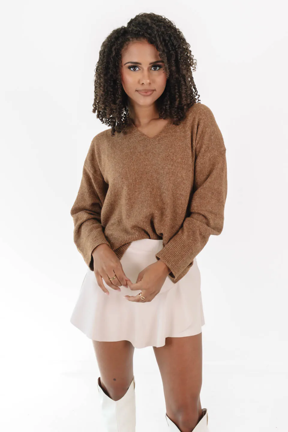 Cozy Cabin Sweater - Brown