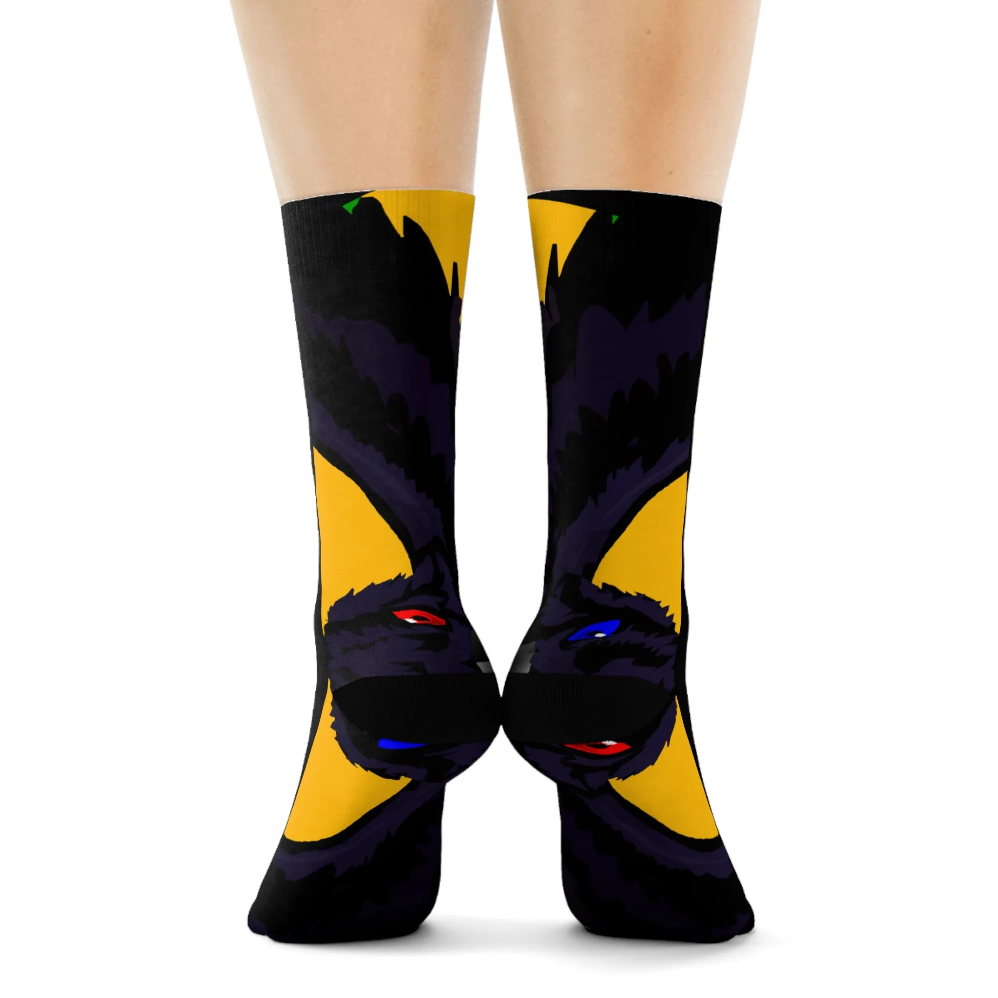 Crowgodshi First Generation Limited Edition Black Socks, GOLD LOGO