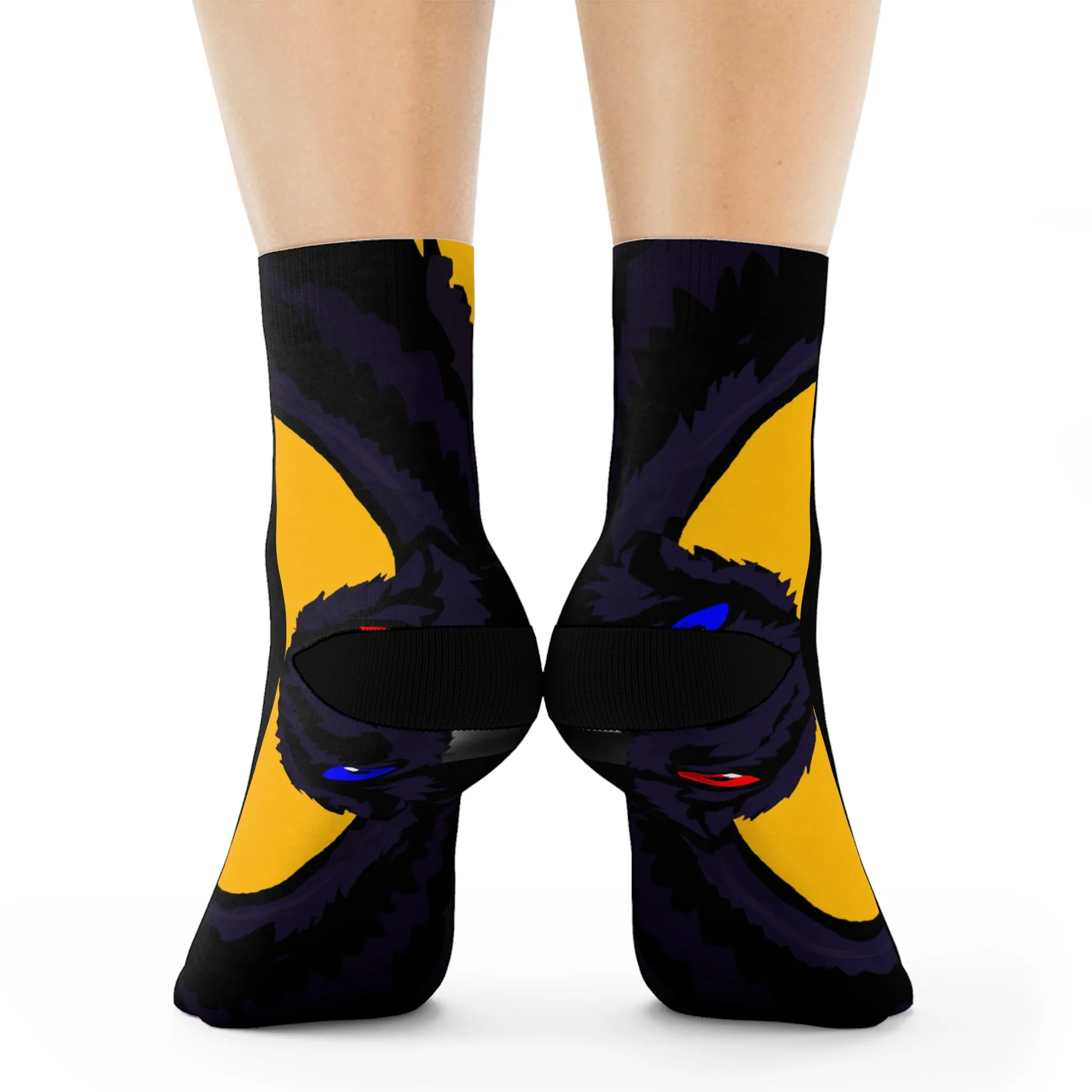 Crowgodshi First Generation Limited Edition Black Socks, GOLD LOGO