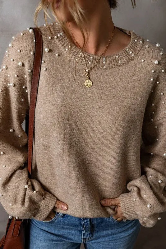 Don't Miss Out Pearl Adorned Sweater