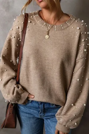 Don't Miss Out Pearl Adorned Sweater