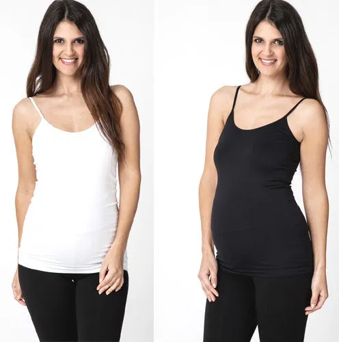 Extra Long Maternity Camisole White