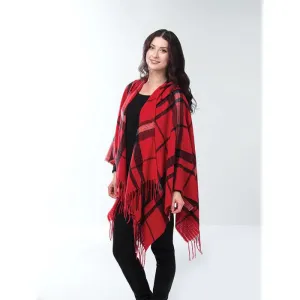 Ganz Season's Greetings Red Plaid Wrap