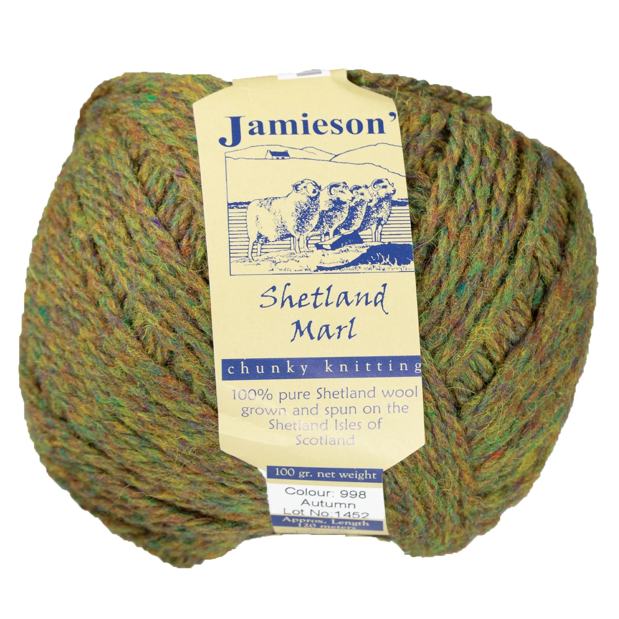 Jamieson's of Shetland Marl Chunky Yarn - 998 Autumn