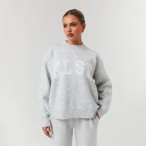 Knit Crewneck | Light Grey Marl