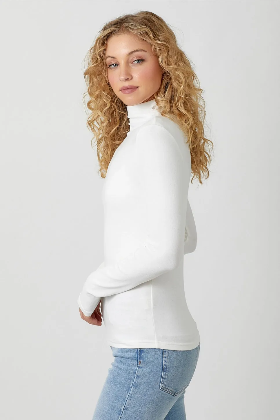 Knit Mock Neck Long Sleeve Top