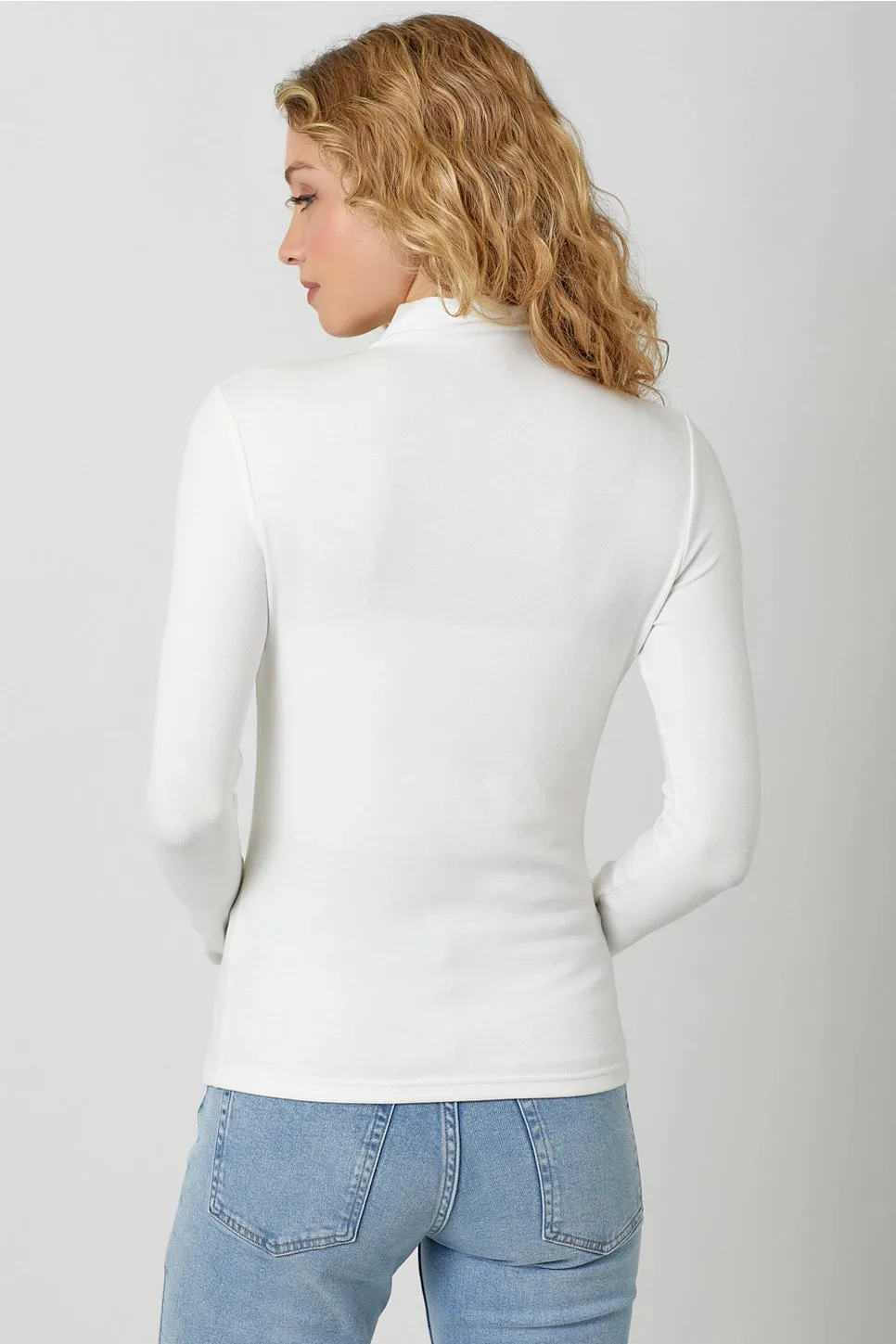 Knit Mock Neck Long Sleeve Top