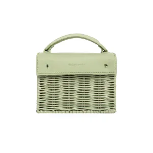 Kuai Mini Wicker Handbag - Sage