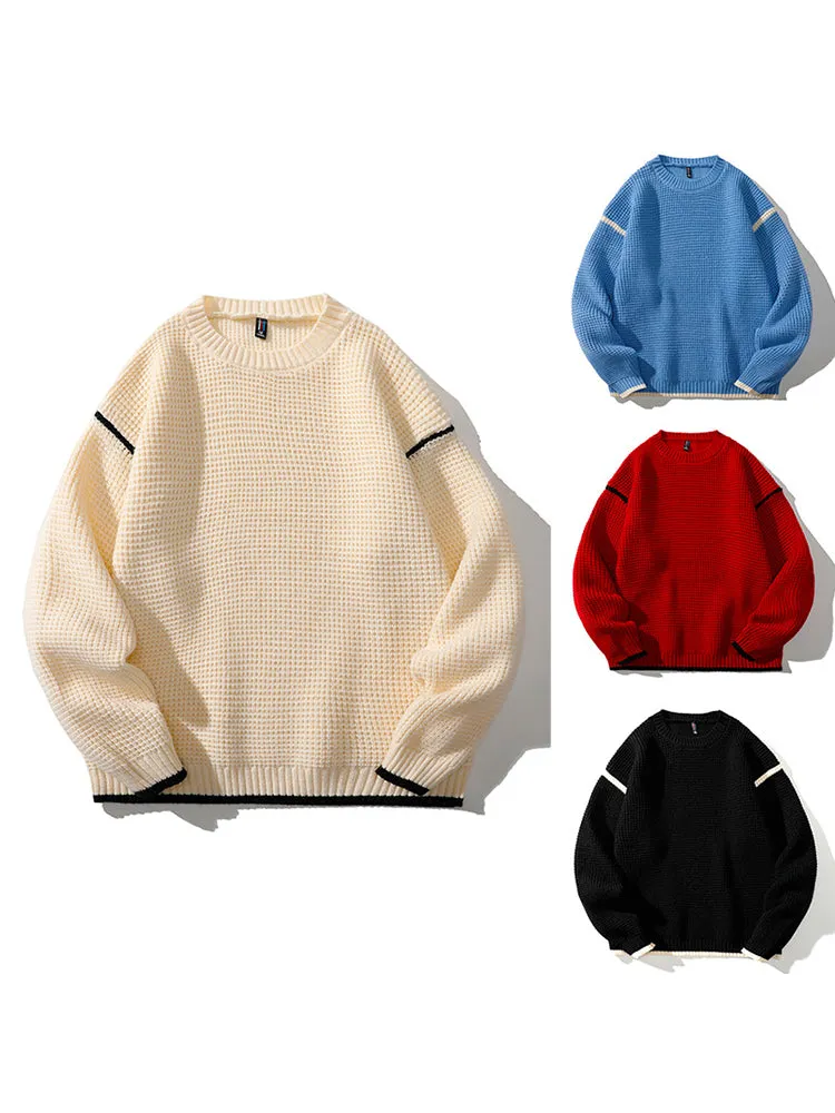 Loose-Fitting Solid Color Base Layers Sweater