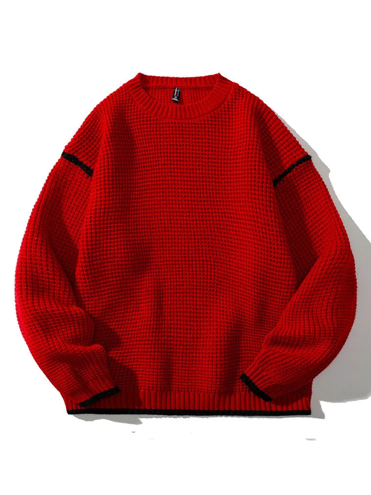 Loose-Fitting Solid Color Base Layers Sweater