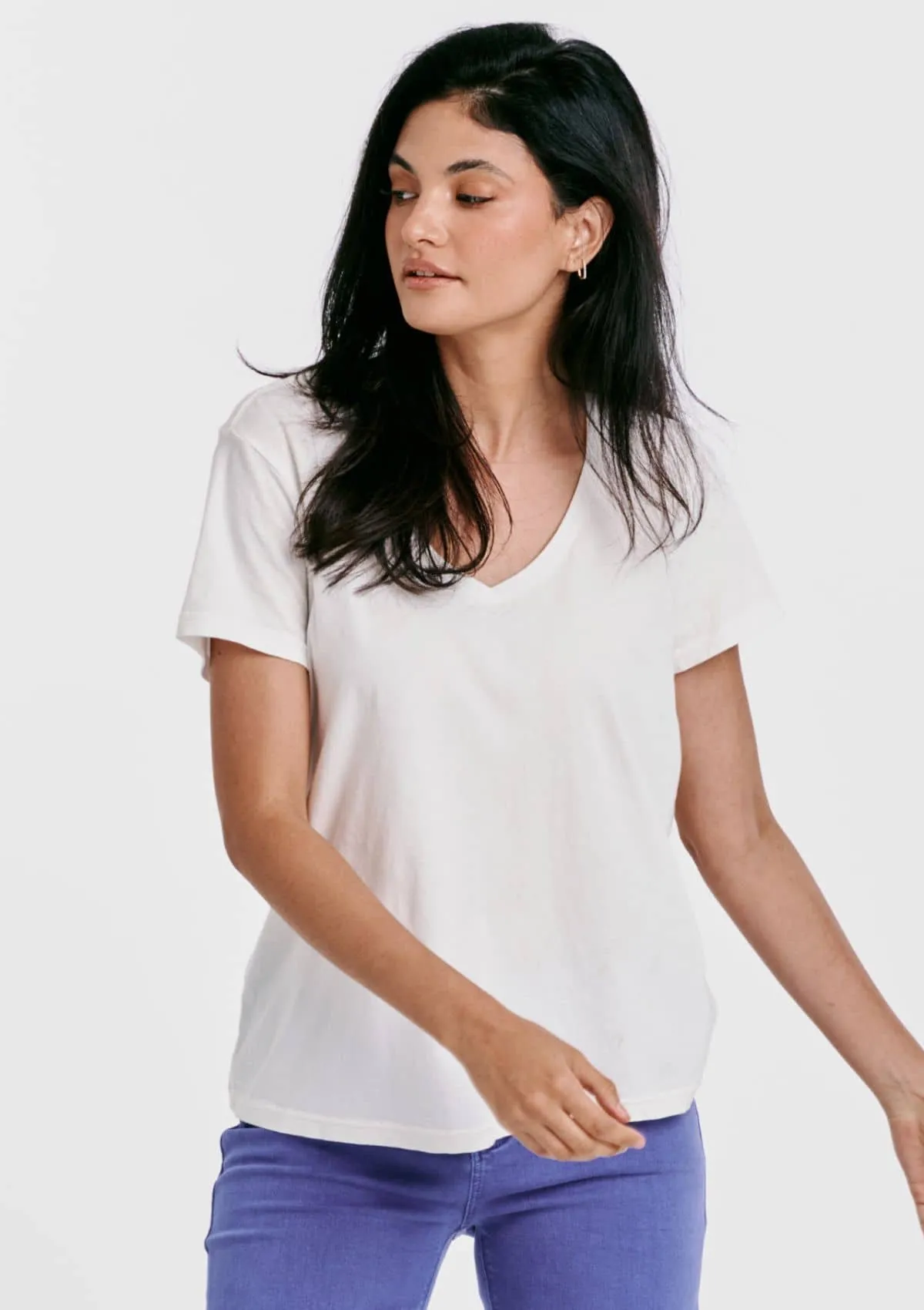 Madelyn Short Sleeve Jersey Tee - White