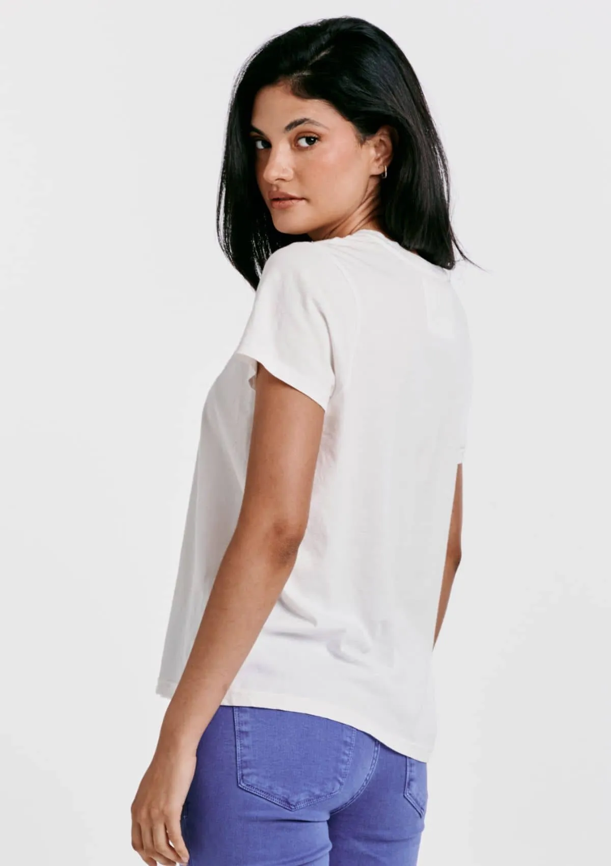 Madelyn Short Sleeve Jersey Tee - White