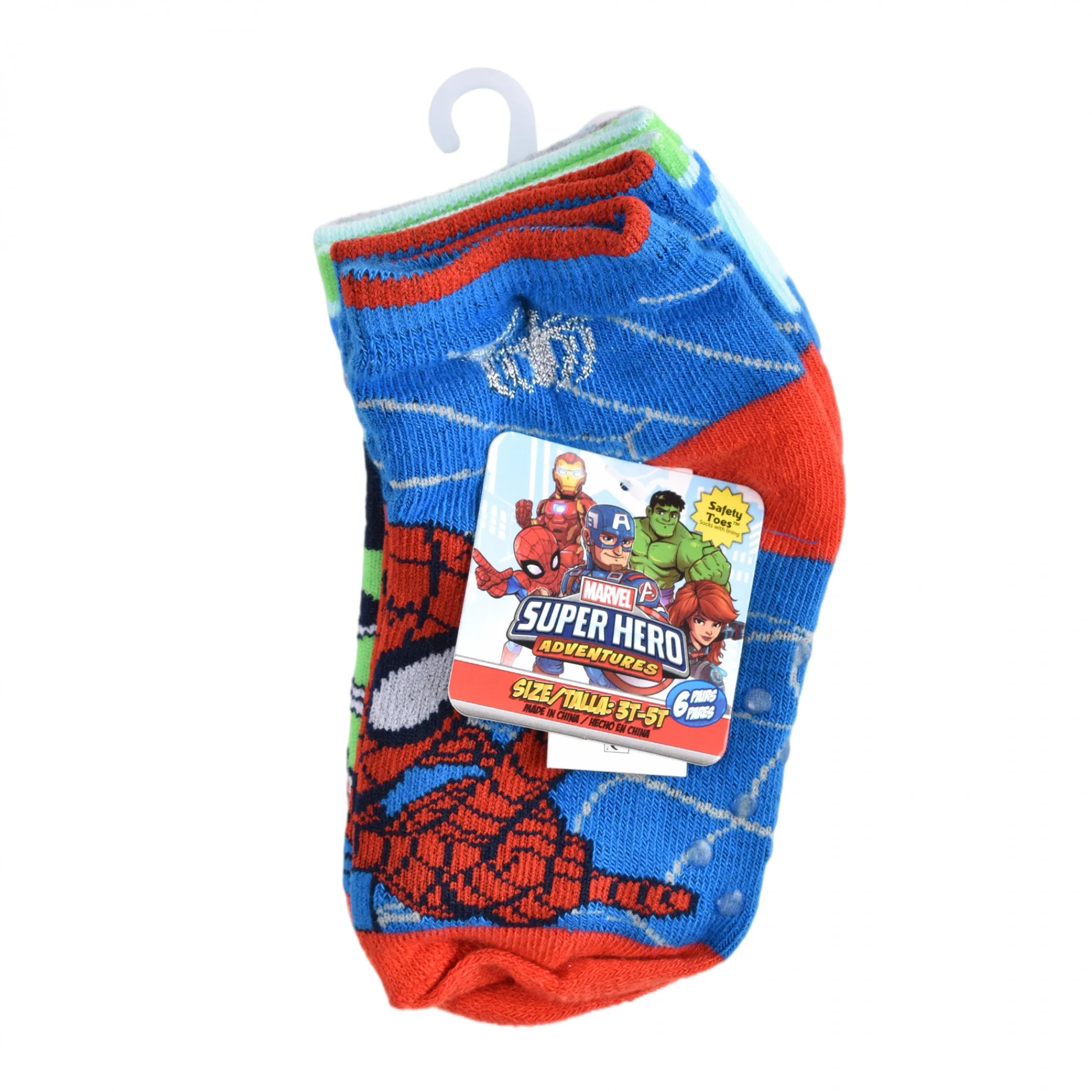 Marvel Superhero Adventures Baby Boy Variety Crew Socks 6-Pack