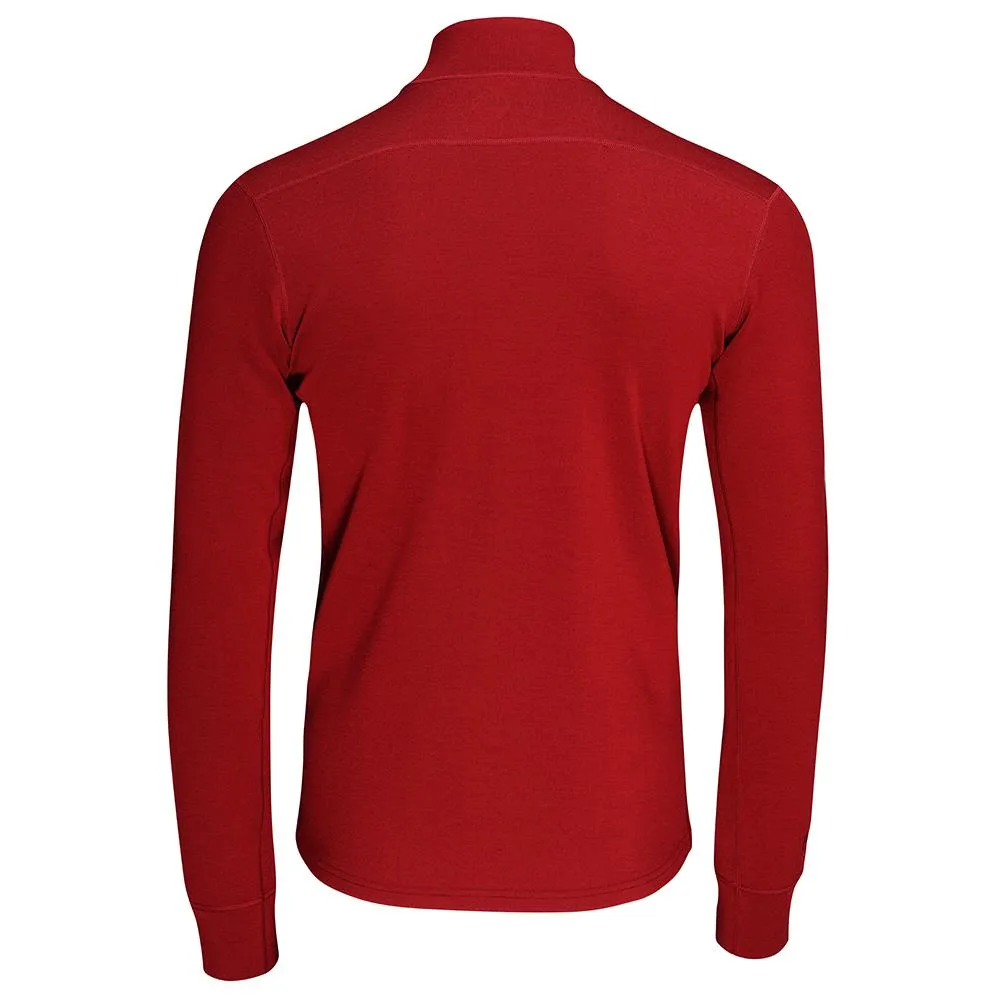 Mens Merino 320 Long Sleeve Half Zip (Red/Orange)