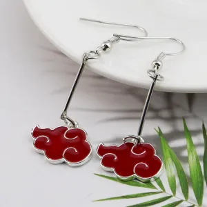 Naruto Akatsuki Cloud Logo Earrings Anime Cosplay Accessories Jewellery