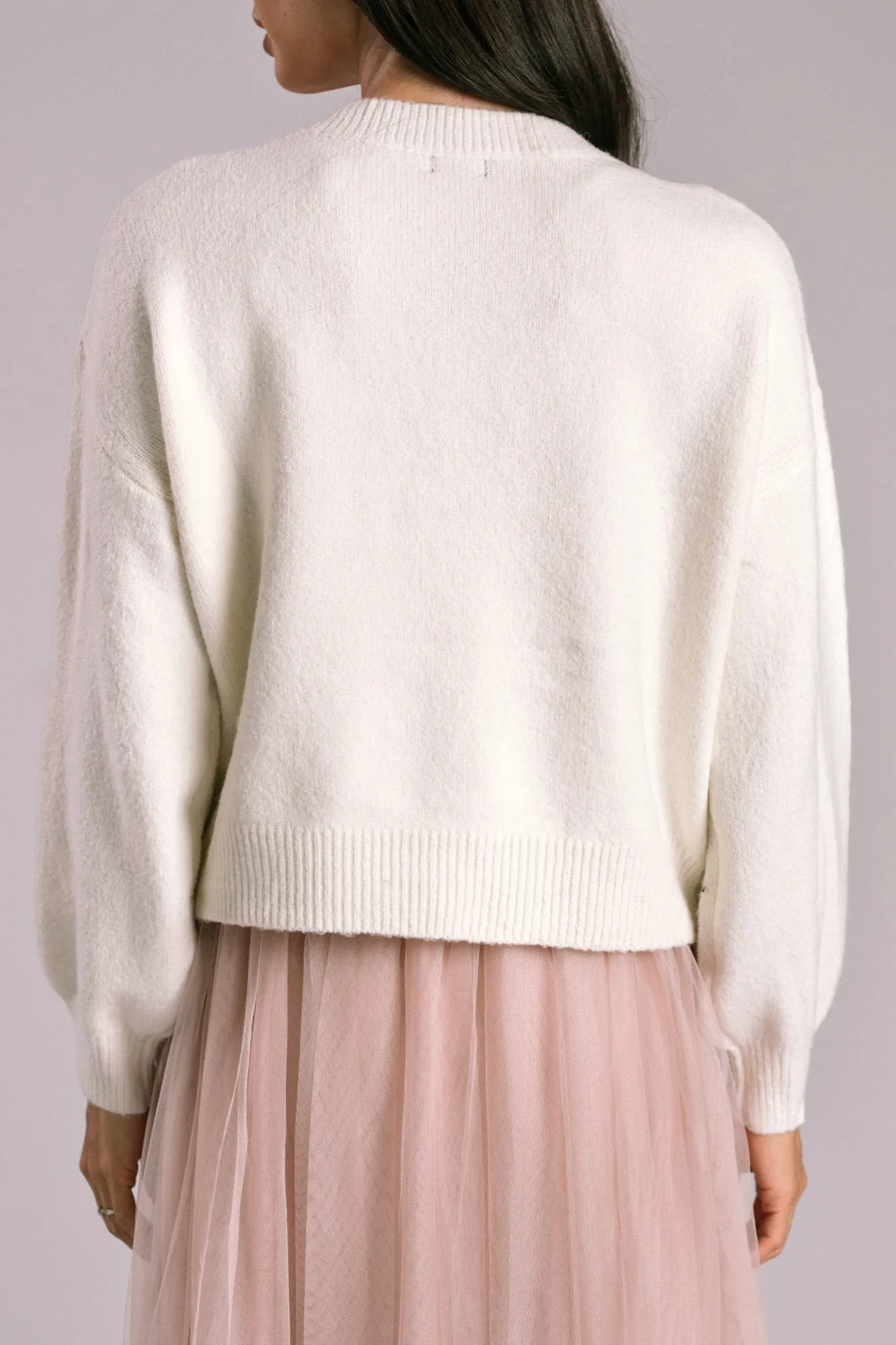 Portia Pearl Bow Sweater