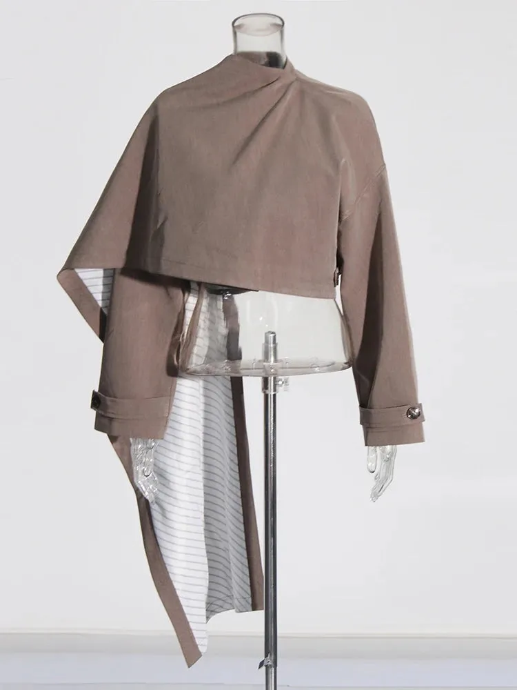 Pre Order:  Fashion Asymmetrical Cape Coat