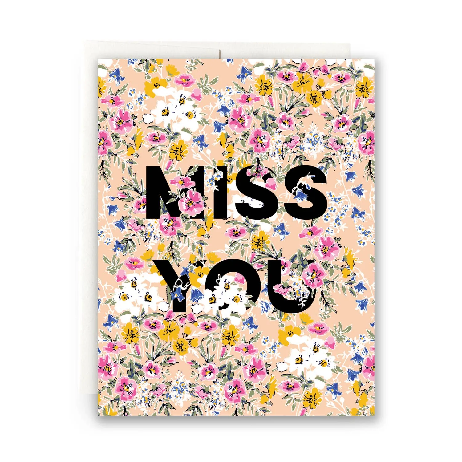 "Miss You" Floral Card