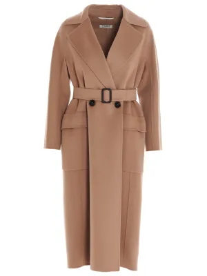 'S Max Mara Belted Longline Coat