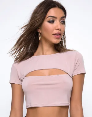 Shim Cutout Top in Nude