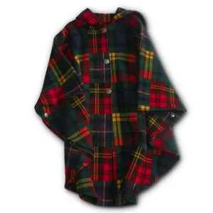 Traditional Button Cape - Crazy Pattern