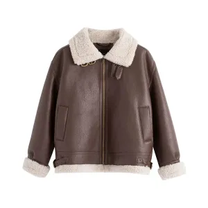 Wenkouban-Winter Outfits Christmas Deena Leather Jacket