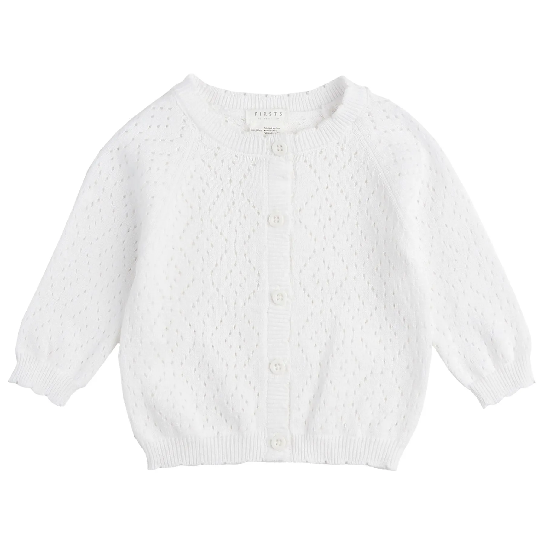 White Poitelle Knit Cardigan