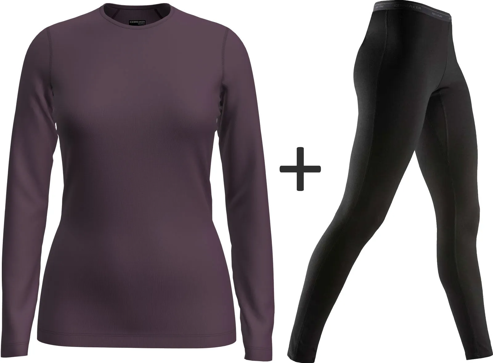 Women's Icebreaker Merino 260 Tech Crew Neck Top   Tights COMBO